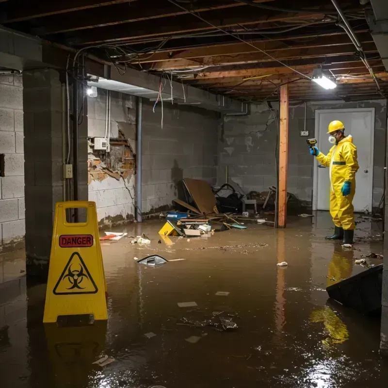 Flooded Basement Electrical Hazard in Eldon, MO Property